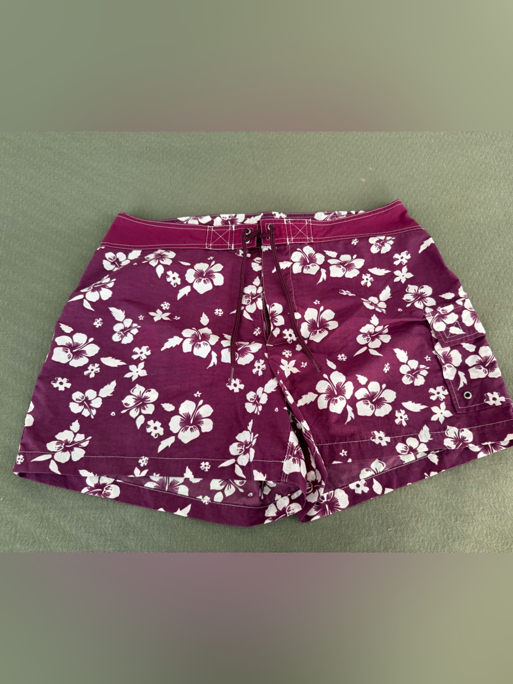EUC Vintage Gap Factory aloha floral women’s large surf board shorts swimsuit